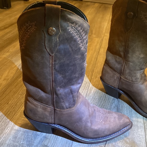 Western Cowboy Boots / women size 8.5 / brown - Picture 3 of 9